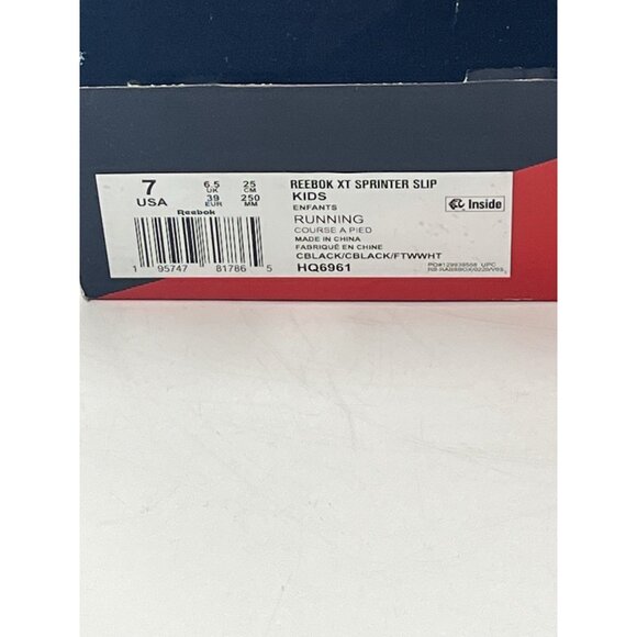 Reebok XT Sprinter Split Running Sneakers Sz Youth Mens 7 Black NIB - Picture 6 of 7